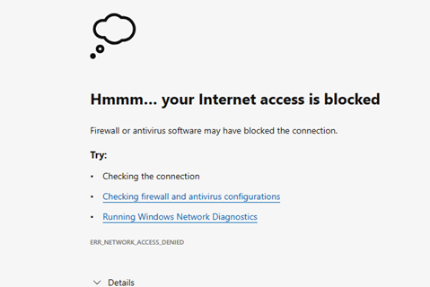 Check Firewall and Security Software