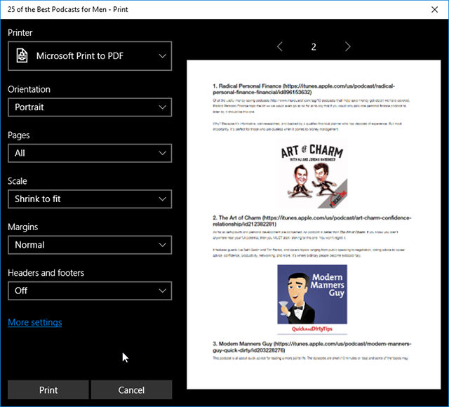 edge-print-to-pdf-settings