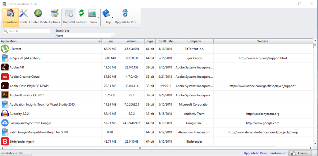 Revo Uninstaller Free: Help you easily uninstall software and delete unnecessary programs.