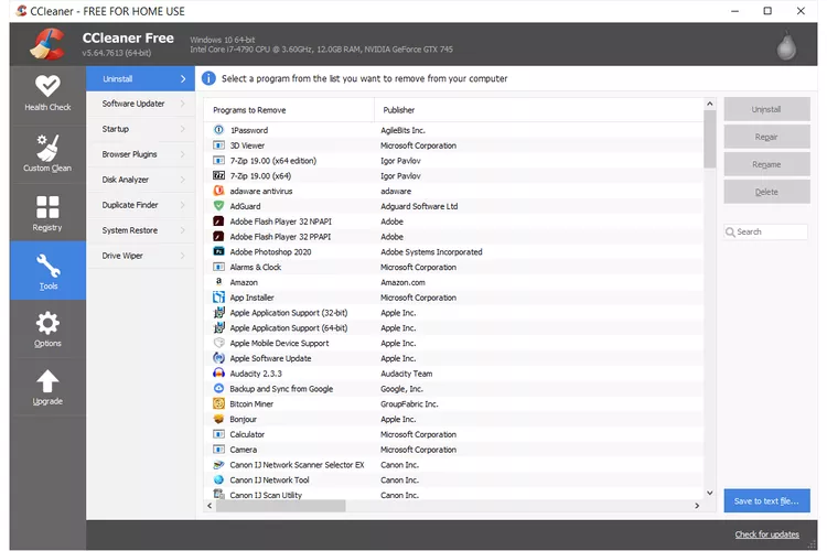 CCleaner is a powerful system optimization and cleaning software developed by Piriform. 