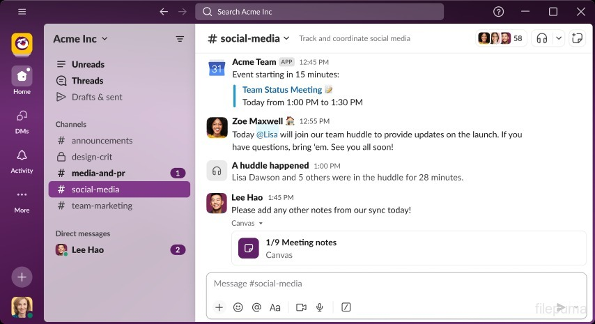 A business communication platform that simplifies collaboration between colleagues